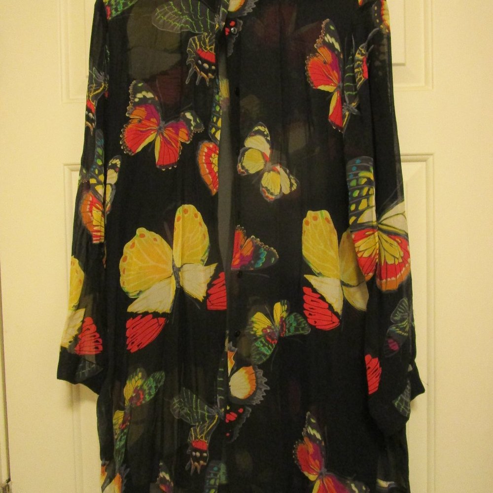 Sexy See-thru 100% Silk Robe Perfect over swimsuit